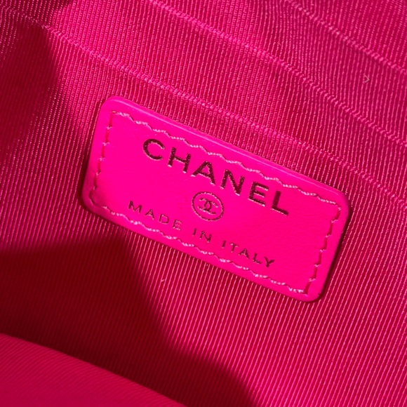 Chanel Pink Goatskin Quilted Cavier O-Case Pouch Wallet Bag - Picture 10 of 13
